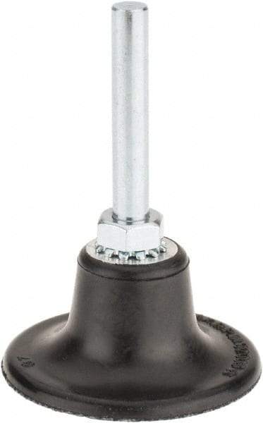 Value Collection - 2" Diam Quick-Change Type S Disc Backing Pad - 1/4" Shank Diam, Medium Density, 30,000 RPM, Roloc TS Compatible - Industrial Tool & Supply