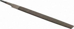 PFERD - 8" Long, Second Cut, Half Round American-Pattern File - Double Cut, 0.22" Overall Thickness, Tang - Industrial Tool & Supply