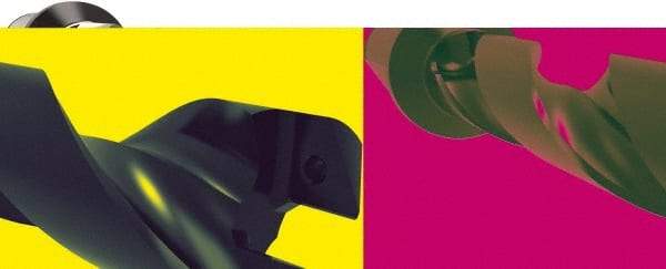 Allied Machine and Engineering - Series 32, 32 to 35mm Diam, 40mm Diam Straight Shank with Flange, Helical Flute Spade Drill - 244.9mm Max Depth, 297.7mm Body Length, 367.7mm OAL, Standard Length, Through Coolant - Industrial Tool & Supply