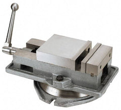 Interstate - 6" Jaw Width, 6" Jaw Opening Capacity, Horizontal Swivel Machine Vise - Manual Operation, 6,613 Lb Capacity, 1 Station, 19-1/8" Long x 6-7/32" High x 1-3/4" Deep, 1-1/2" Jaw Height - Industrial Tool & Supply