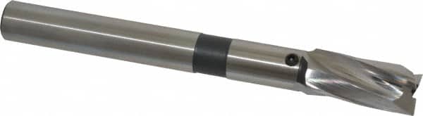 Cleveland - 19/32" Diam, 1/2" Shank, Diam, 3 Flutes, Straight Shank, Interchangeable Pilot Counterbore - Industrial Tool & Supply