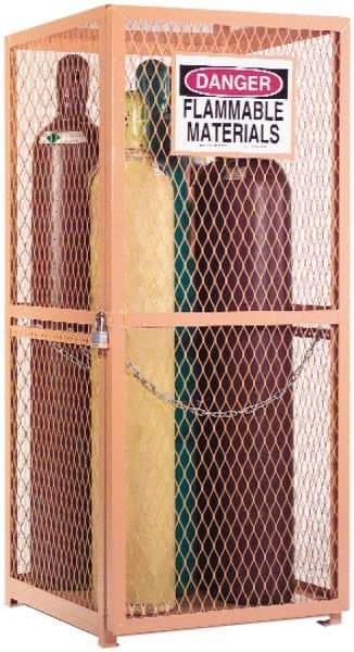 Durham - Gas Cylinder Storage Cabinet - Steel, 30" Wide x 30" Deep x 71-3/4" High - Industrial Tool & Supply