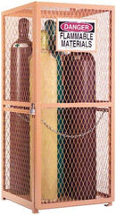 Durham - Gas Cylinder Storage Cabinet - Steel, 30" Wide x 30" Deep x 71-3/4" High - Industrial Tool & Supply