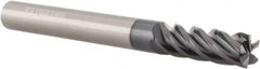 Accupro - 1", 1-1/4" LOC, 1" Shank Diam, 5" OAL, 5 Flute, Solid Carbide Square End Mill - Industrial Tool & Supply