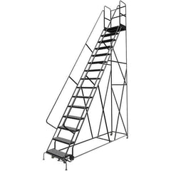 TRI-ARC - Rolling & Wall Mounted Ladders & Platforms Type: Rolling Warehouse Ladder Style: Rolling Platform Ladder - Industrial Tool & Supply