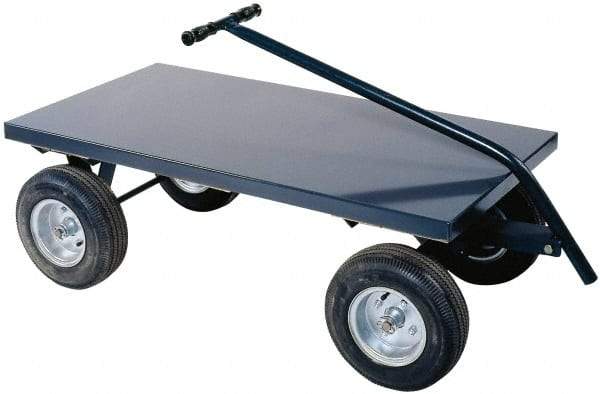 Durham - 2,000 Lb Capacity Cold-Rolled Steel 5th Wheel Wagon - Cold-Rolled Steel Deck, 24" OAW - Industrial Tool & Supply