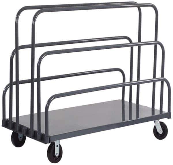 Durham - 2,000 Lb Capacity Cold-Rolled Steel Platform Truck - Cold-Rolled Steel Deck, 24" OAW - Industrial Tool & Supply