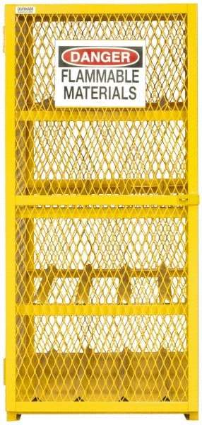 Durham - Gas Cylinder Storage Cabinet - Steel, 50" Wide x 42" Deep x 71-3/4" High - Industrial Tool & Supply