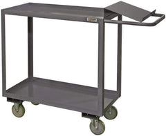 Durham - 1,200 Lb Capacity, 24" Wide x 48" Long x 37-5/8" High Order Picking Cart - 2 Shelf, Steel - Industrial Tool & Supply