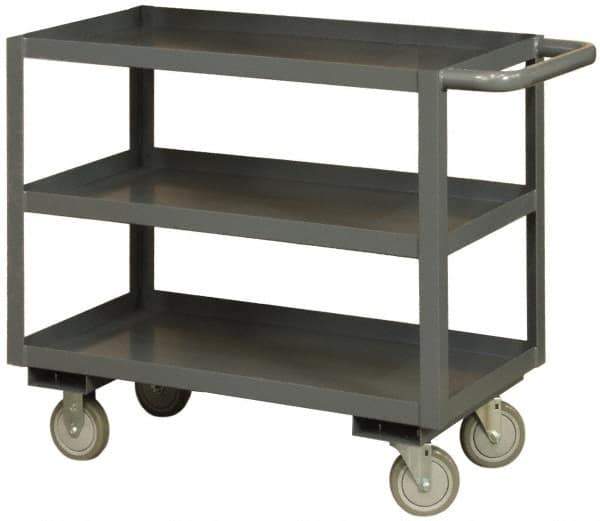 Durham - 3,000 Lb Capacity, 24" Wide x 36" Long x 48" High Heavy Duty Service Cart - 3 Shelf, Steel - Industrial Tool & Supply