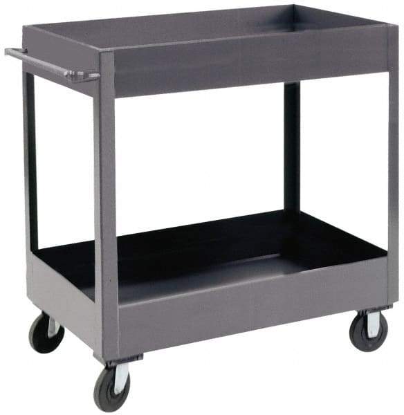 Durham - 1,200 Lb Capacity, 24" Wide x 36" Long x 37-5/8" High Heavy Duty Service Cart - 2 Shelf, Steel - Industrial Tool & Supply