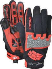 HexArmor - Size M (8), ANSI Cut Lvl A8, Puncture Lvl 2, Synthetic Leather Cut Resistant Gloves - Hook & Loop Cuff, Black/Red, Paired - Industrial Tool & Supply