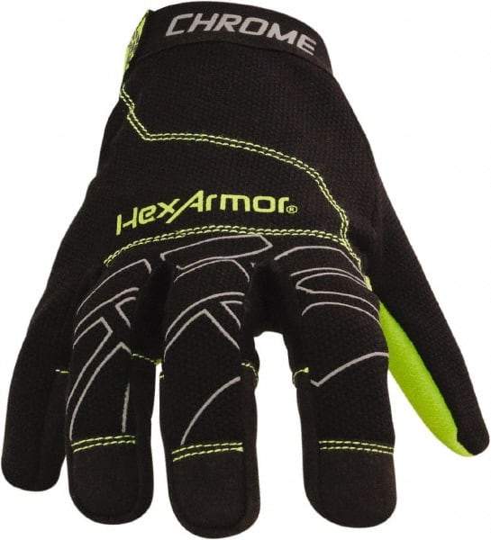 HexArmor - Size L (9), ANSI Cut Lvl A8, Puncture Lvl 2, Synthetic Leather Cut & Puncture Resistant Gloves - Hook & Loop Cuff, Black/Gray, Paired - Industrial Tool & Supply
