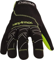HexArmor - Size L (9), ANSI Cut Lvl A8, Puncture Lvl 2, Synthetic Leather Cut & Puncture Resistant Gloves - Hook & Loop Cuff, Black/Gray, Paired - Industrial Tool & Supply