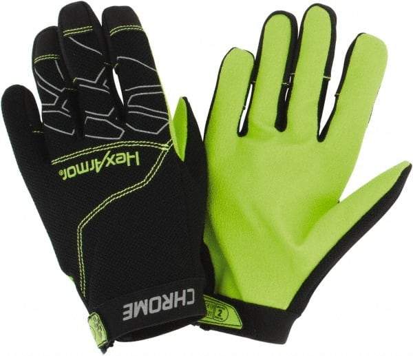 HexArmor - Size XL (10), ANSI Cut Lvl A8, Puncture Lvl 2, Synthetic Leather Cut & Puncture Resistant Gloves - Hook & Loop Cuff, Black/Gray, Paired - Industrial Tool & Supply