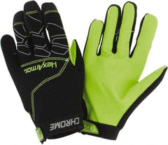 HexArmor - Size XL (10), ANSI Cut Lvl A8, Puncture Lvl 2, Synthetic Leather Cut & Puncture Resistant Gloves - Hook & Loop Cuff, Black/Gray, Paired - Industrial Tool & Supply