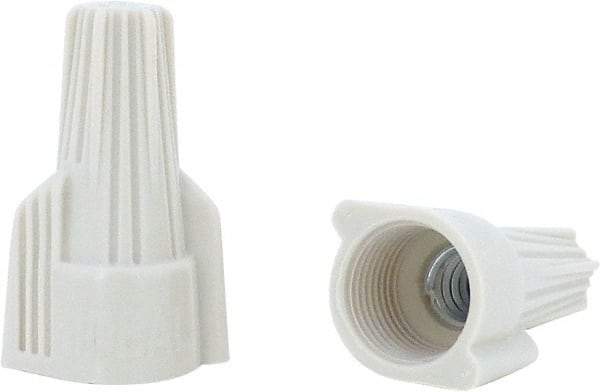 Ideal - 3, 22 to 3, 10 AWG, 600 Volt, Flame Retardant, Wing Twist on Wire Connector - Tan, 221°F - Industrial Tool & Supply