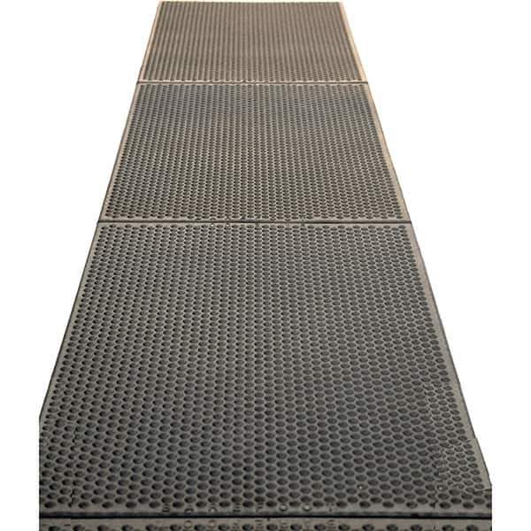 Barefoot - 3' Long x 4' Wide, Dry/Wet Environment, Anti-Fatigue Matting - Black, EPDM Rubber with EPDM Rubber Base - Industrial Tool & Supply