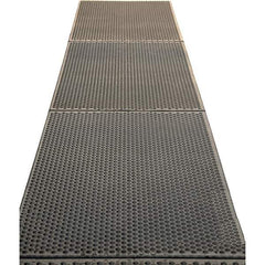 Barefoot - 3' Long x 4' Wide, Dry/Wet Environment, Anti-Fatigue Matting - Black, EPDM Rubber with EPDM Rubber Base - Industrial Tool & Supply