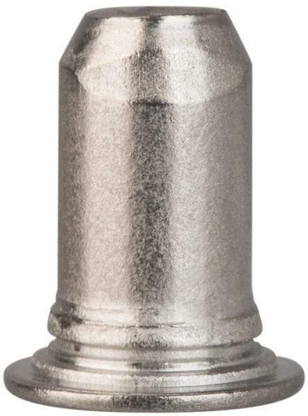 Electro Hardware - 3.02mm Diam x 10mm Long Captive Pilot Pin - A-286 Stainless Steel, Passivated Finish, Straight End - Industrial Tool & Supply