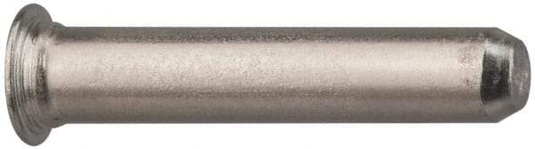 Electro Hardware - 0.205" Diam x 3/8" Long Self Clinching Pilot Pin - 300 Stainless Steel, Passivated Finish, Tapered End - Industrial Tool & Supply