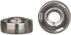 Electro Hardware - M3x0.50, 7.95mm Body Diam, Round Head, Grade 303 Stainless Steel Weld Nut - 1.5mm Pilot Height, 0.75mm Min Panel Thickness, Passivated Finish - Industrial Tool & Supply