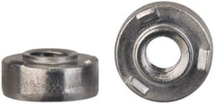 Electro Hardware - #10-24, 0.44" Body Diam, Round Head, Steel Weld Nut - 0.155" Pilot Height, 0.03" Min Panel Thickness, Copper Flash Finish - Industrial Tool & Supply
