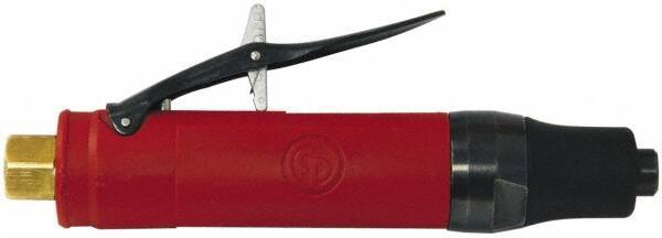 Chicago Pneumatic - 1/4" Collet, Straight Handle, Straight Air Die Grinder - 20,000 RPM, Rear Exhaust, 19 CFM, 0.5 hp, 1/4" Inlet - Industrial Tool & Supply