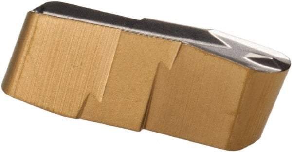 Iscar - 300150GIP E Grade IC807, 3mm Cutting Width Carbide Grooving Insert - 1.5mm Max Depth of Cut, Neutral, 1.5mm Corner Radius, TiAlN Finish - Industrial Tool & Supply