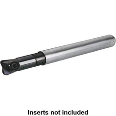 Kennametal - 20mm Cut Diam, 5mm Max Depth of Cut, 20mm Shank Diam, 177mm OAL, Indexable Ball Nose End Mill - 63mm Head Length, Straight Shank, KDMT Toolholder, KDM 20.. Insert - Industrial Tool & Supply