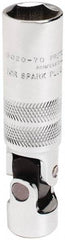 Proto - 5/8", 3/8" Drive, Spark Plug Hand Socket - 6 Points, 3-13/32" OAL, Alloy Steel, Chrome Finish - Industrial Tool & Supply