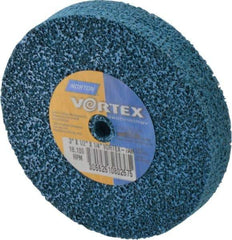 Norton - 3" Diam, 1/2" Face Width, 1/4" Center Hole, Medium Grade, Aluminum Oxide Deburring Wheel - Unitized, Medium Density 7 Grade - Industrial Tool & Supply