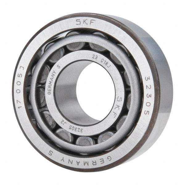 SKF - 25mm Bore Diam, 62mm OD, 25.25mm Wide, Tapered Roller Bearing - 60,500 N Dynamic Load Capacity, 63,000 N Static Load Capacity - Industrial Tool & Supply