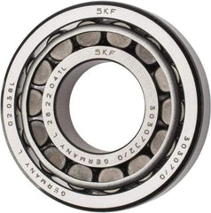 SKF - 35mm Bore Diam, 80mm OD, 22.75mm Wide, Tapered Roller Bearing - 72,100 N Dynamic Load Capacity, 73,500 N Static Load Capacity - Industrial Tool & Supply
