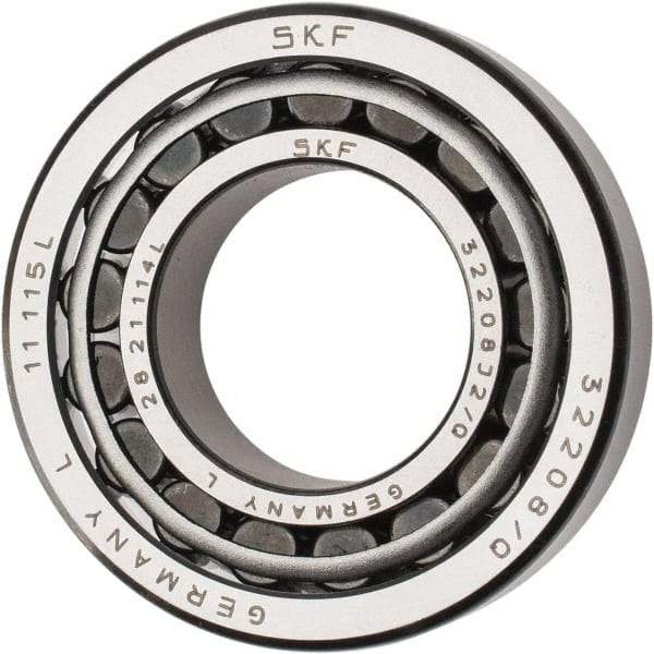 SKF - 40mm Bore Diam, 80mm OD, 24.75mm Wide, Tapered Roller Bearing - 74,800 N Dynamic Load Capacity, 86,500 N Static Load Capacity - Industrial Tool & Supply