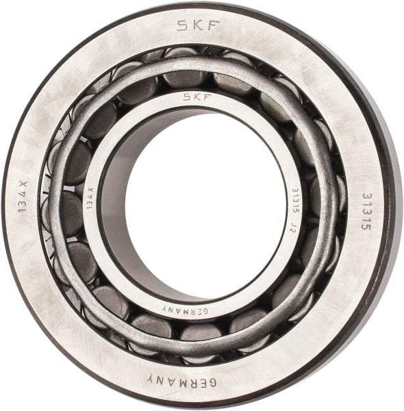 SKF - 75mm Bore Diam, 160mm OD, 40mm Wide, Tapered Roller Bearing - 209,000 N Dynamic Load Capacity, 245,000 N Static Load Capacity - Industrial Tool & Supply