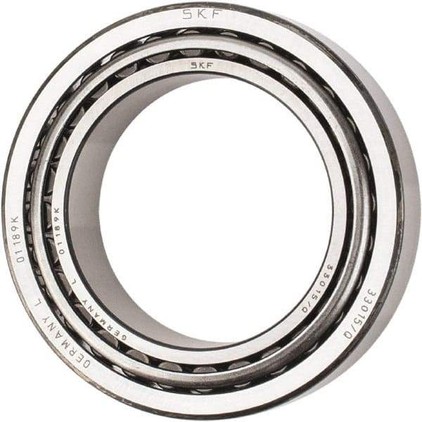 SKF - 75mm Bore Diam, 115mm OD, 31mm Wide, Tapered Roller Bearing - 134,000 N Dynamic Load Capacity, 228,000 N Static Load Capacity - Industrial Tool & Supply