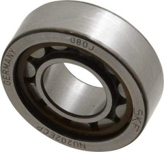 SKF - 15mm Bore Diam, 35mm Outside Diam, 11mm Wide Cylindrical Roller Bearing - 12,500 N Dynamic Capacity, 10,200 Lbs. Static Capacity - Industrial Tool & Supply