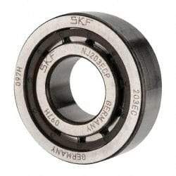 SKF - 17mm Bore Diam, 40mm Outside Diam, 12mm Wide Cylindrical Roller Bearing - 17,200 N Dynamic Capacity, 14,300 Lbs. Static Capacity - Industrial Tool & Supply