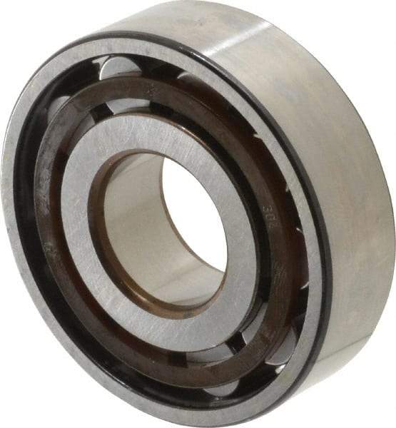 SKF - 20mm Bore Diam, 52mm Outside Diam, 15mm Wide Cylindrical Roller Bearing - 30,800 N Dynamic Capacity, 26,000 Lbs. Static Capacity - Industrial Tool & Supply