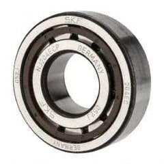 SKF - 20mm Bore Diam, 47mm Outside Diam, 14mm Wide Cylindrical Roller Bearing - 25,100 N Dynamic Capacity, 25,200 Lbs. Static Capacity - Industrial Tool & Supply