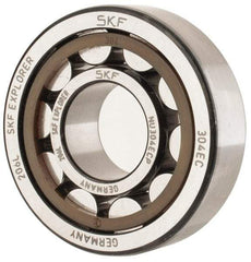 SKF - 20mm Bore Diam, 52mm Outside Diam, 15mm Wide Cylindrical Roller Bearing - 30,800 N Dynamic Capacity, 26,000 Lbs. Static Capacity - Industrial Tool & Supply
