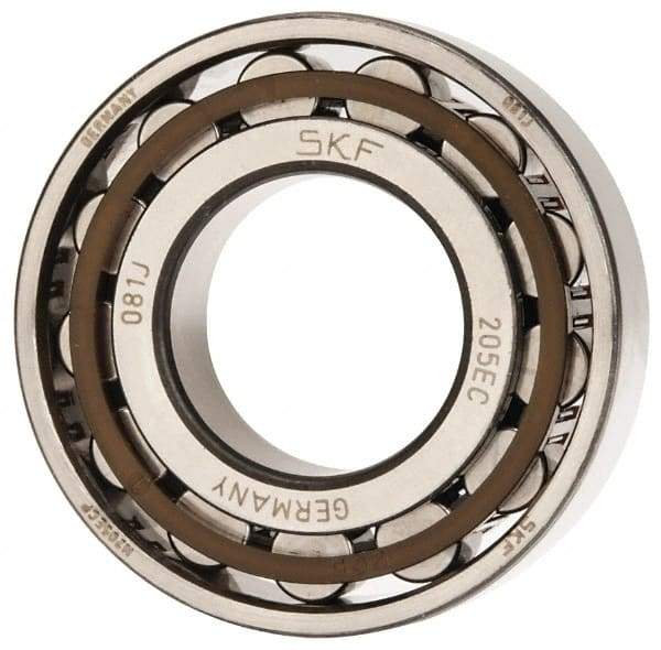 SKF - 25mm Bore Diam, 52mm Outside Diam, 15mm Wide Cylindrical Roller Bearing - 28,600 N Dynamic Capacity, 27,000 Lbs. Static Capacity - Industrial Tool & Supply