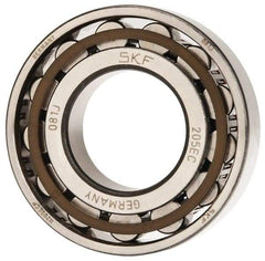 SKF - 25mm Bore Diam, 52mm Outside Diam, 15mm Wide Cylindrical Roller Bearing - 28,600 N Dynamic Capacity, 27,000 Lbs. Static Capacity - Industrial Tool & Supply