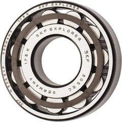 SKF - 25mm Bore Diam, 62mm Outside Diam, 17mm Wide Cylindrical Roller Bearing - 40,200 N Dynamic Capacity, 36,500 Lbs. Static Capacity - Industrial Tool & Supply