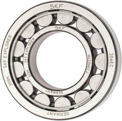 SKF - 30mm Bore Diam, 62mm Outside Diam, 16mm Wide Cylindrical Roller Bearing - 38,000 N Dynamic Capacity, 36,500 Lbs. Static Capacity - Industrial Tool & Supply