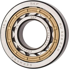 SKF - 30mm Bore Diam, 72mm Outside Diam, 19mm Wide Cylindrical Roller Bearing - 51,200 N Dynamic Capacity, 48,000 Lbs. Static Capacity - Industrial Tool & Supply