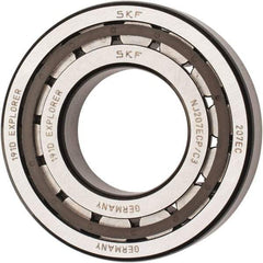 SKF - 35mm Bore Diam, 72mm Outside Diam, 17mm Wide Cylindrical Roller Bearing - 48,400 N Dynamic Capacity, 48,000 Lbs. Static Capacity - Industrial Tool & Supply