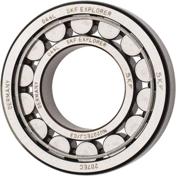 SKF - 35mm Bore Diam, 72mm Outside Diam, 17mm Wide Cylindrical Roller Bearing - 48,400 N Dynamic Capacity, 48,000 Lbs. Static Capacity - Industrial Tool & Supply
