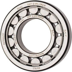 SKF - 35mm Bore Diam, 72mm Outside Diam, 17mm Wide Cylindrical Roller Bearing - 48,400 N Dynamic Capacity, 48,000 Lbs. Static Capacity - Industrial Tool & Supply